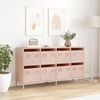 vidaXL Credenza Rosa 135x39x73,5 cm in Acciaio Laminato a Freddo