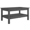 vidaXL Tavolino da Salotto Grigio 80x50x40 cm Legno Massello di Pino