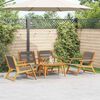 vidaXL Sedie da Giardino con Tavolo 5 pcs Grigio