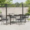 vidaXL Set da Pranzo per Giardino 5 pcs Nero polyrattan