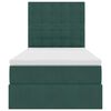vidaXL Letto con contenitore e materasso Verde Scuro 90 x 190 cm