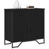 vidaXL Credenza con cassetto Rovere Nero 79,5 x 35,5 x 74,5 cm