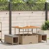 vidaXL Set da Pranzo per Giardino Beige Poly Rattan