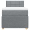 vidaXL Giroletto a Molle con Materasso Grigio Chiaro 90x190 cm Tessuto