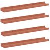 vidaXL Scaffale da parete 4 pz Rosso 60 x 9 x 3 cm