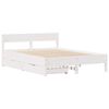 vidaXL Letto senza Materasso Bianco 140x190 cm Legno Massello di Pino