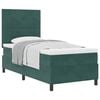 vidaXL Letto a molle con testiera Verde Scuro 90 x 190 cm Velluto