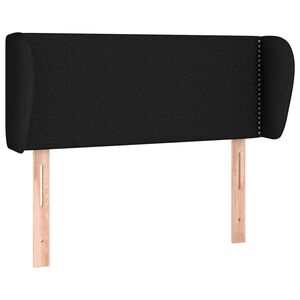 vidaXL Testiera ad Orecchio Nera 83 x 23 x 78/88 cm in Tessuto