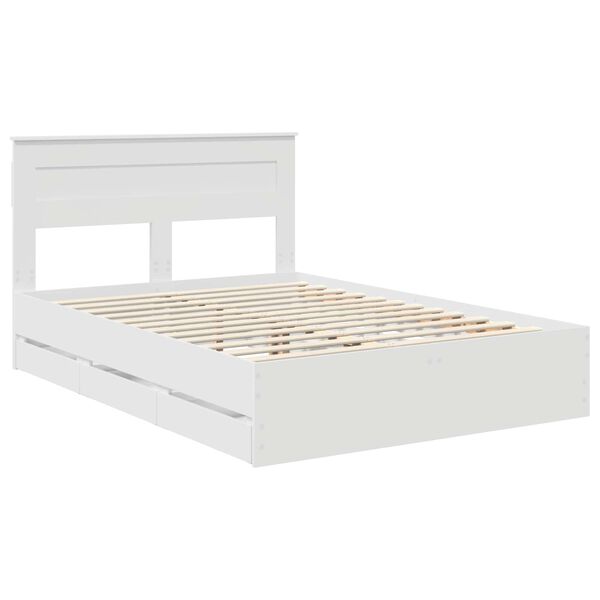 vidaXL Struttura del letto Bianco 150 x 200 cm Legno Ingegnerizzato