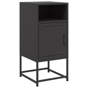 vidaXL Comodino Nero 36x39x78 cm in Acciaio