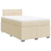 vidaXL Giroletto a Molle con Materasso Crema 120x200 cm in Tessuto