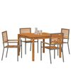 vidaXL Set da Pranzo per Giardino 5 pcs Grigio Poly Rattan