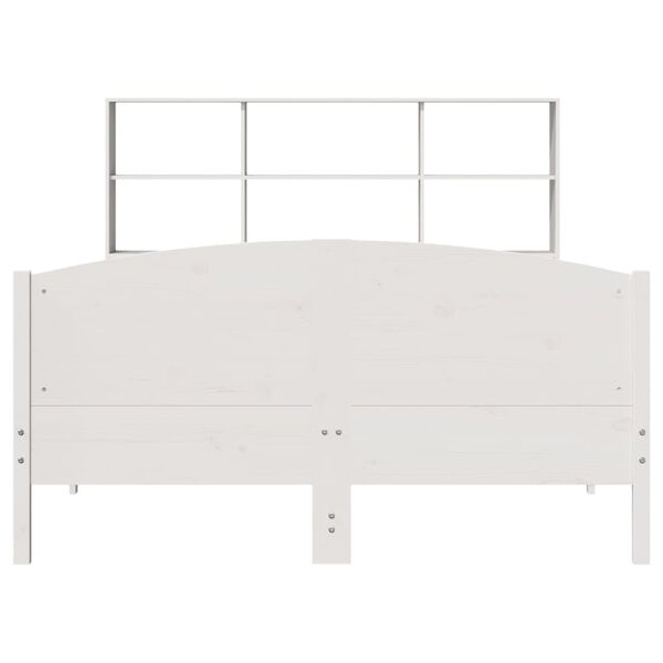 vidaXL Letto Libreria senza Materasso Bianco 140x200 cm Legno di Pino