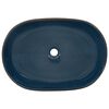 vidaXL Lavabo da Appoggio Marrone e Blu Ovale 59x40x14 cm Ceramica