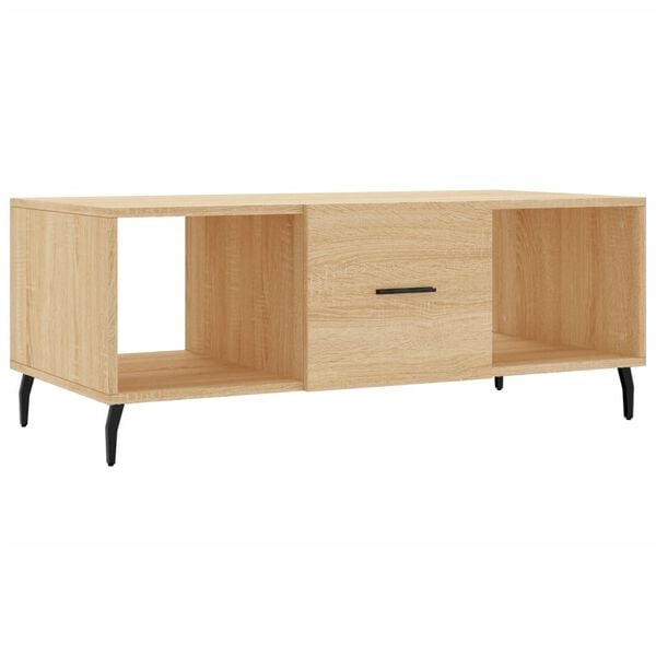 vidaXL Tavolino da Salotto Rovere Sonoma 102x50x40cm Legno Multistrato