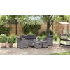 vidaXL Set Divani da Giardino 6 pz con Cuscini Polyrattan Grigio Scuro