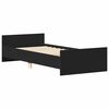 vidaXL Giroletto Nero 75x190 cm Small Single in Legno Multistrato