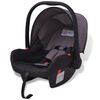 vidaXL Passeggino 3 in 1 in Alluminio Grigio e Nero