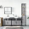 vidaXL Set Mobili da Bagno 4 pz Grigio Sonoma in Legno Multistrato