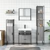 vidaXL Set Mobili da Bagno 4 pz Grigio Sonoma in Legno Multistrato