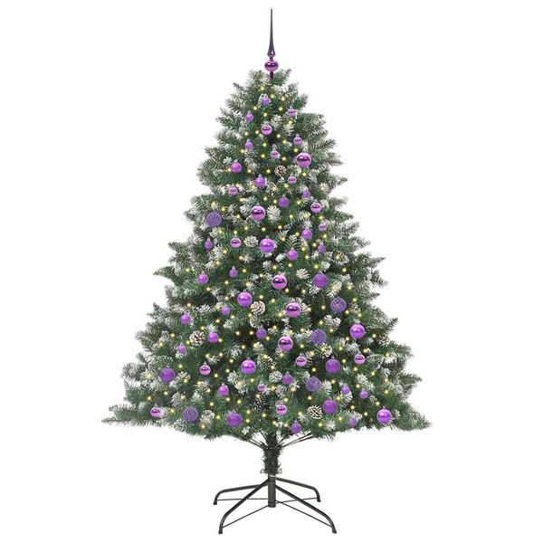 vidaXL Albero di Natale artificiale con 300 LED Verde 180 cm