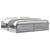 vidaXL Giroletto Grigio Sonoma 200x200 cm in Legno Multistrato Metallo
