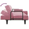 vidaXL Divano Letto con Braccioli Rosa in Velluto
