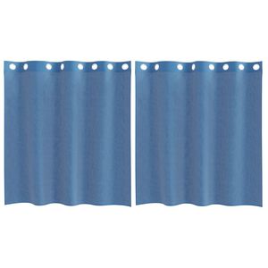 vidaXL Tende in Voile con Occhielli 2 pz Blu Reale