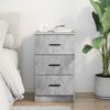 vidaXL Armadio da Notte con cassetto Grigio cemento 38 x 38 x 66 cm