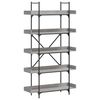 vidaXL Libreria 5 Ripiani Grigio Sonoma 100x33x180,5 Legno Multistrato
