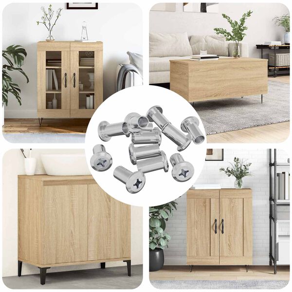 vidaXL Dado a bloccaggio 2857 pcs Nichel Acciaio