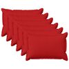vidaXL Federa 6 pcs HOUTEN Rosso 40 x 60 cm Lino