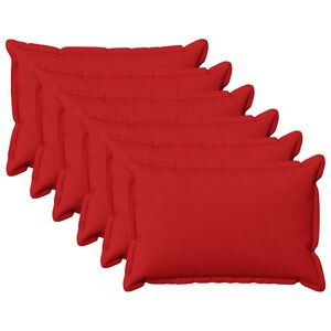 vidaXL Federa 6 pcs HOUTEN Rosso 40 x 60 cm Lino