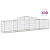 vidaXL Cesti Gabbioni ad Arco 30 pz 300x50x60/80 cm Ferro Zincato