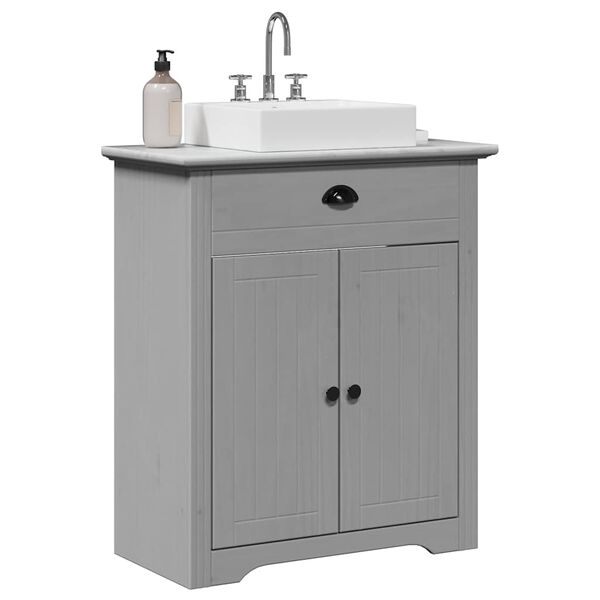 vidaXL Mobile Lavabo da Bagno BODO Grigio 70x35x80 cm
