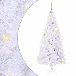 vidaXL Albero di Natale artificiale Bianco 210 cm PVC e Acciaio
