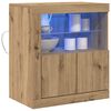 vidaXL Madia LED Marrone 60,5 x 37 x 67 cm Legno multistrato