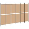 vidaXL Divisore per Stanza a 6 Pannelli Beige 300 x 200 cm Tessuto