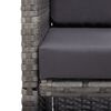 vidaXL Set da Pranzo per Esterni 17 pz con Cuscini Polyrattan Grigio