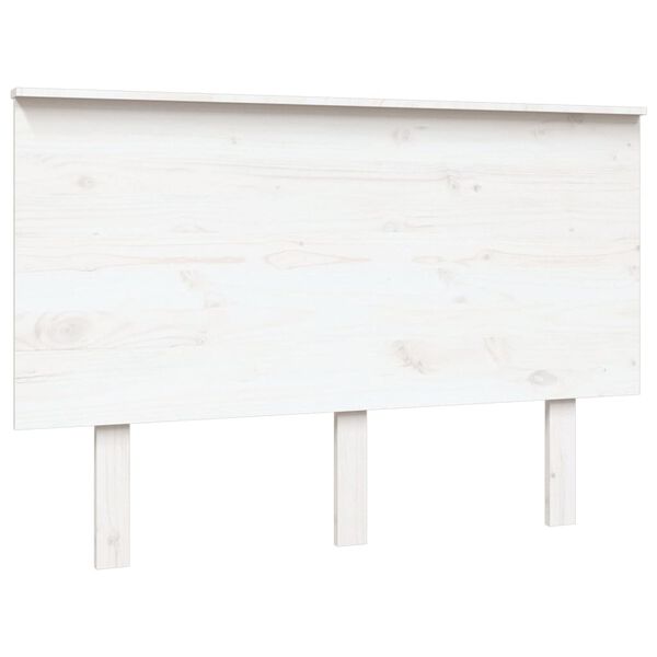 vidaXL Testiera per Letto Bianca 124x6x82,5 cm Legno Massello di Pino