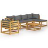 vidaXL Set Divani da Giardino 7 pz con Cuscini in Massello di Acacia
