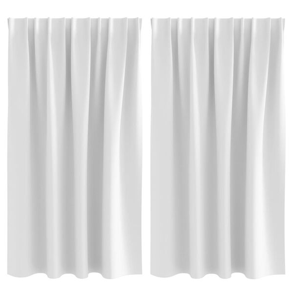 vidaXL Tende Blackout con Anelli 2 pcs Bianco brillante 140 x 140 cm