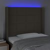 vidaXL Testiera a LED Tortora 103x16x118/128 cm in Tessuto