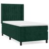 vidaXL Giroletto a Molle con Materasso Verde Scuro 100x200 cm Velluto