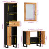 vidaXL Set Mobili da Bagno 3pz in Legno Massello di Acacia