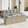 vidaXL Set Divano da Giardino 7 pcs beige e grigio chiaro