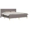 vidaXL Struttura letto con materasso Tortora 200 x 200 cm Poliestere