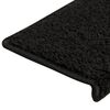 vidaXL Tappetini per scale 15 pz 65x21x4 cm Nero Bordo rettangolare