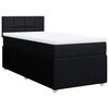 vidaXL Giroletto a Molle con Materasso Nero 100x200 cm in Tessuto