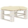 vidaXL Set Salotto da Giardino Pallet 7 pz con Cuscini Crema in Legno